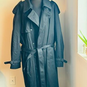 Hart Schaffner Marx Classic Black Trench Coat